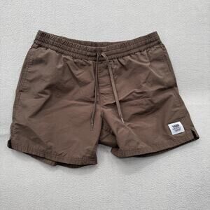 Vans Shorts Mens Large Brown Elastic Waist Drawstring Lined 5 Inseam Casual